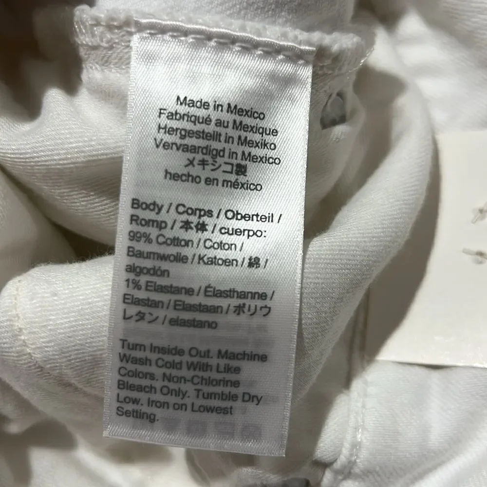 J. Crew BM338 Wide-leg denim trouser in white size 32 NWT